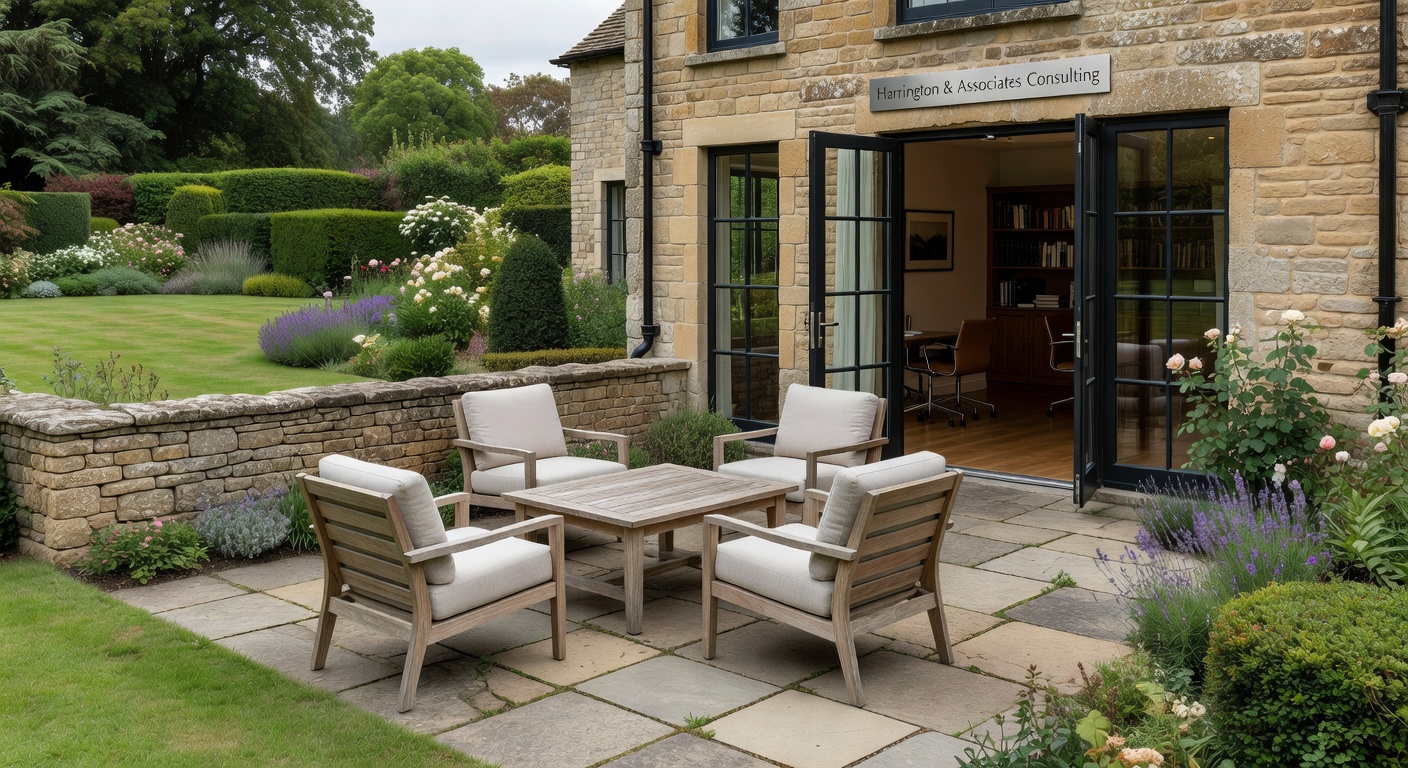 Outdoor terrace at Meridian Growth Partners
