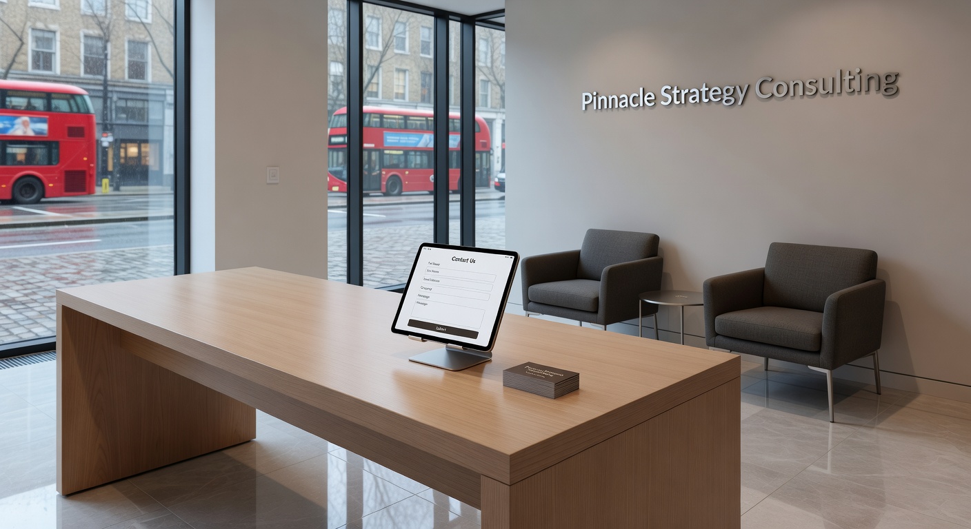 Reception desk at Meridian Growth Partners